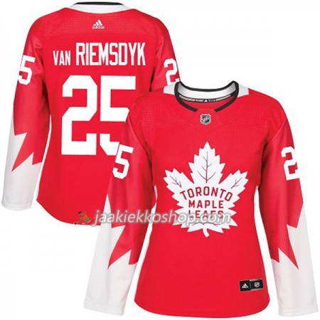Nainen NHL Toronto Maple Leafs Pelipaita James Van Riemsdyk 25 Adidas 2017-2018 Rot Alternate Authentic